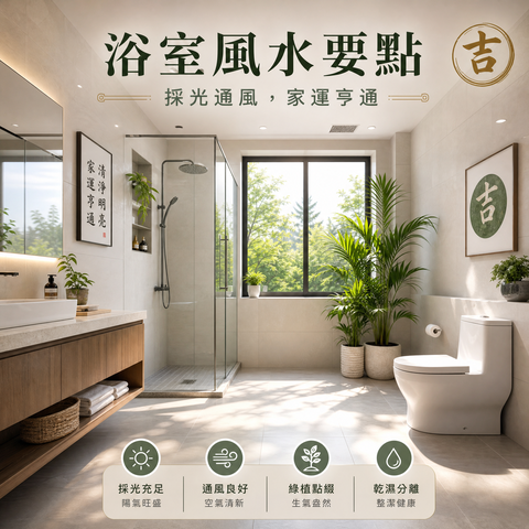 家居风水—浴室采光与马桶方向(吉凶)