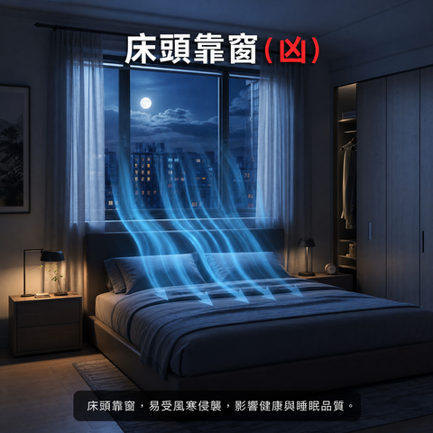家居风水—床头靠窗(凶)