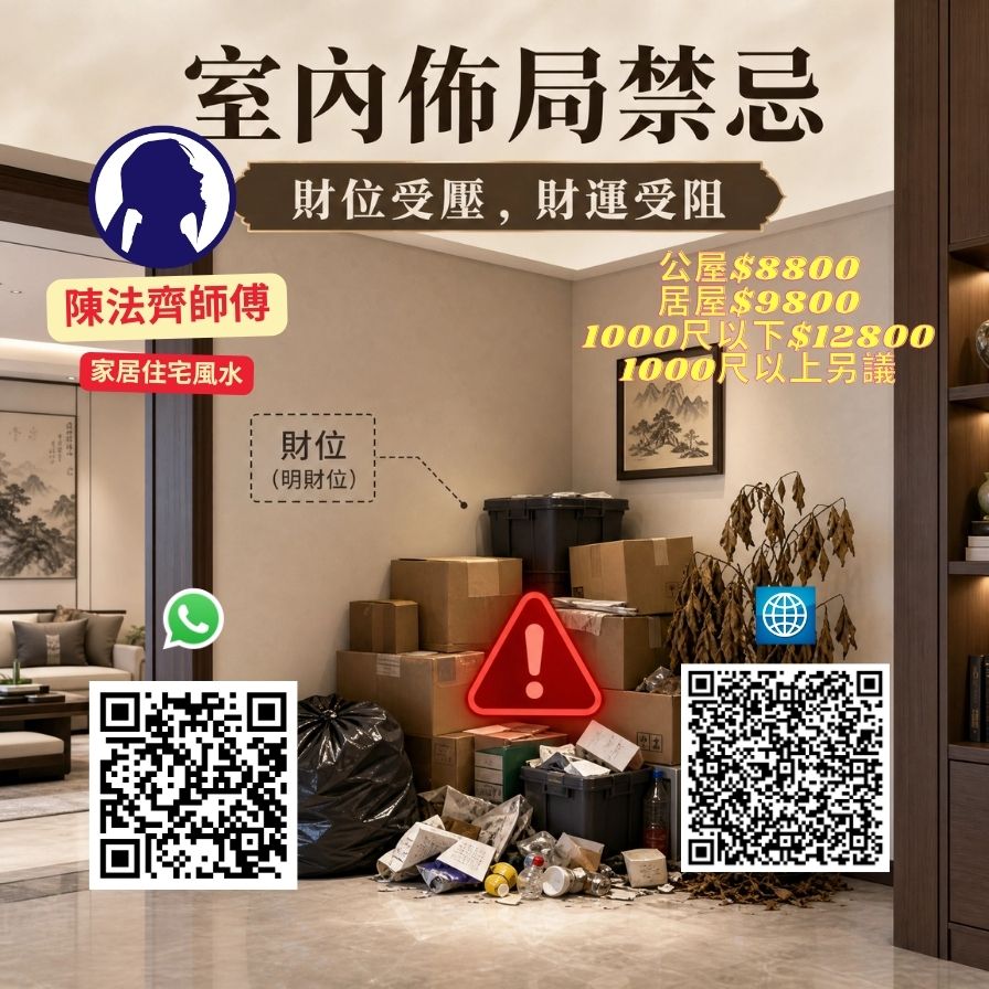 Case 77 · Wealth Corner Under Pressure (Heavy Objects or Clutter Piled on Wealth Position)