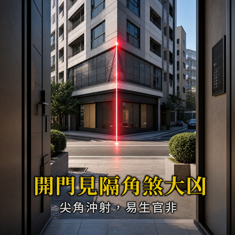 家居风水—开门见隔角煞大凶