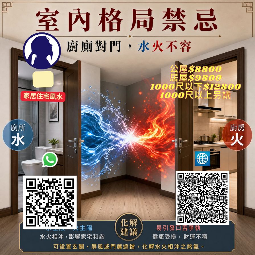 Case 78 · Kitchen and Toilet Doors Facing Each Other
