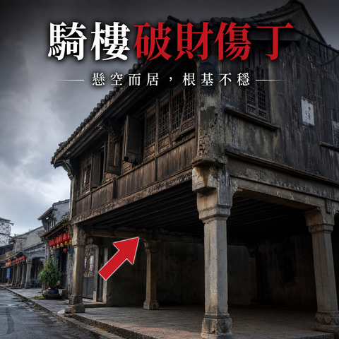 家居风水—骑楼破财伤丁