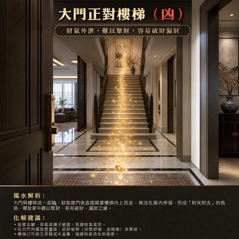 家居风水—大门正对楼梯(凶)