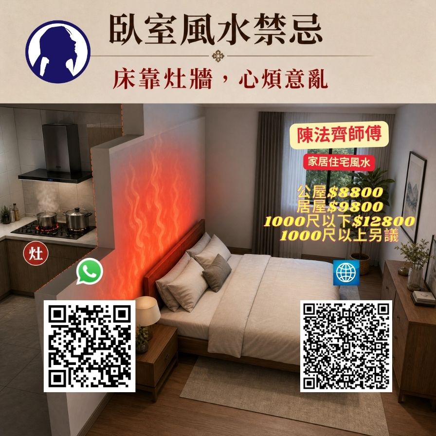 Case 89 · Bed Against Kitchen Wall (Bedroom Headboard Adjacent to Kitchen Wall)