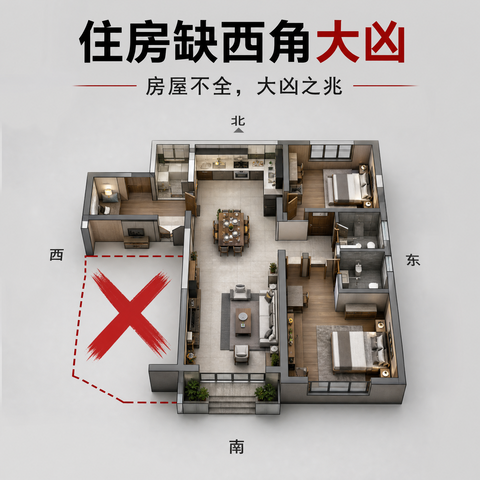 家居风水—住房缺西角大凶