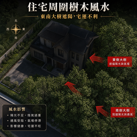 家居风水—住宅周围树木风水