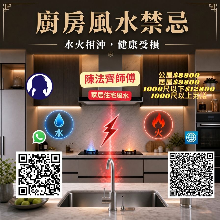 第 36 例 厨房水火相冲(炉灶与水槽相对)