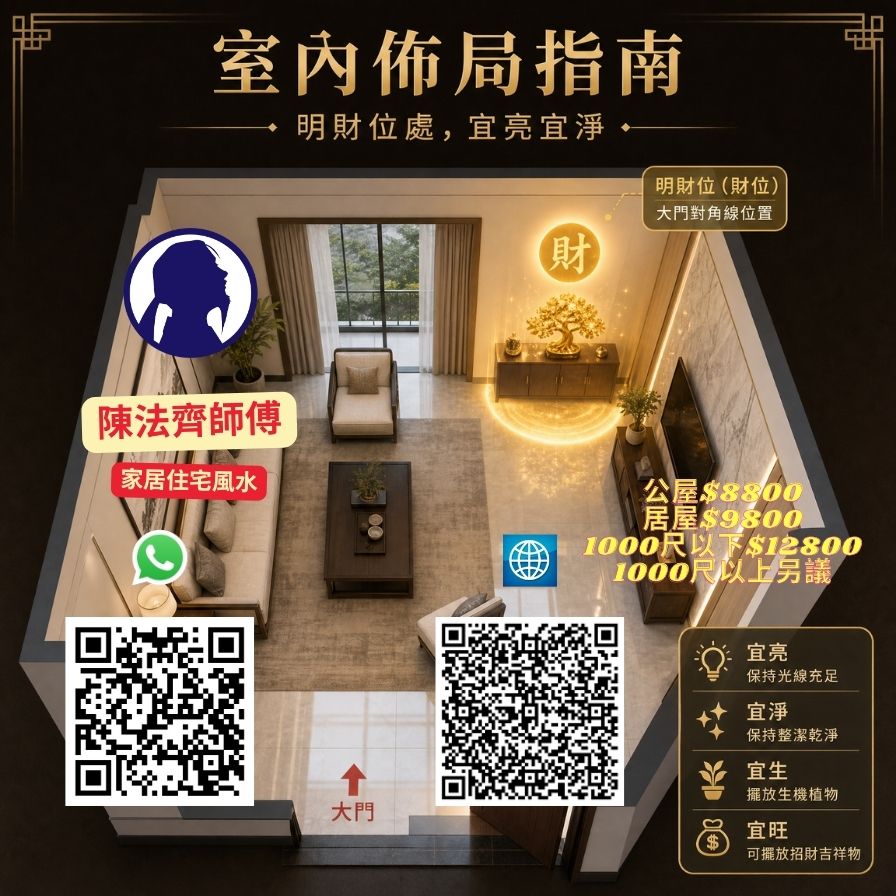 Case 76 · Bright Wealth Corner (Living Room Wealth Spot Should Be Bright and Clean)