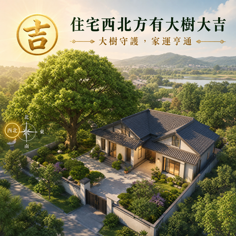 家居风水—住宅西北方有大树大吉