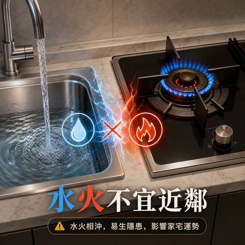 家居风水—水火不宜近邻(凶)